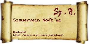 Szauervein Noémi névjegykártya