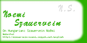 noemi szauervein business card
